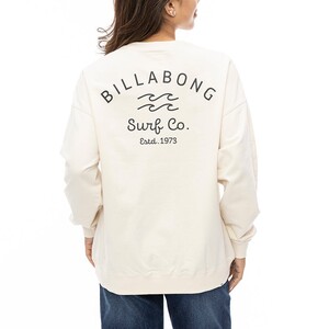 【SALE】★送料無料★2024秋冬 新品【BILLABONG/ビラボン】SOFT CLEAN ARCH LOGO トレーナー WCP レディースL BE014001