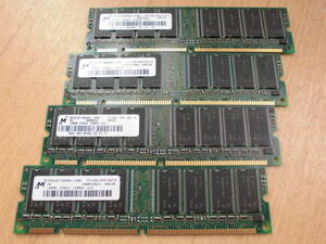 Micron SDRAM　PC133 128MBメモリ×4枚　動作確認済