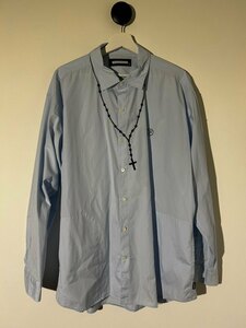 22SS NEIGHBORHOOD EMB CROSS C-SHIRT L/S / BLUE / XL