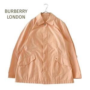 美品☆BURBERRY LONDON☆バーバリーロンドン ナイロン ライトアウター ジャンパー ブルゾン くすみオレンジ サイズS