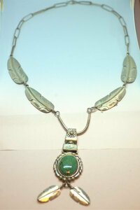 USA インディアンジュエリースターリングシルバーnavajoナバホIndianJewelly Jeff Jackson作家物バングルネックレスヴィンテージ新品銀製