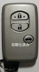 初期化済トヨタ純正スマートキー3ボタン　マークX クラウンマジェスタ等 基盤番271451−0310 新品電池サービス26