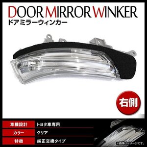 プリウスPHV ZVW35 H24/1～ 純正交換タイプ ドアミラー ウインカー レンズ サイドミラー ターンシグナルランプ 右 新品社外品