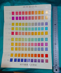 水素イオン濃度試験紙　標準変色表　ジャンク扱い