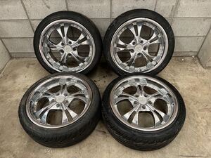 NEO ROAD 18インチアルミホイール 18×8J+45 114.3/5H 中古品4本