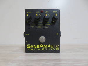 美品! TECH21 SANSAMP GT2 アンプシミュレーター エフェクター ギター用 ディストーション 室内保管品 非喫煙環境です 