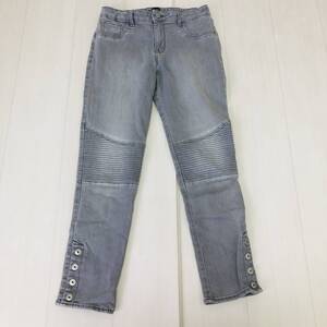 k2033 GAP DENIM ギャップデニム ジーンズ デニム ストレッチ 良品 160 グレー 裾スナップ 万能 綿混 ウエスト調整 カジュアルデニムコーデ