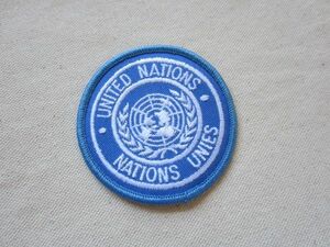 UNITED NATIONS UNIES 国際連合平和維持活動 PKO 国連 平和 ユニセフ ワッペン /パッチ 刺繍 USA カスタム 古着 アメリカ軍 サバゲー Z01