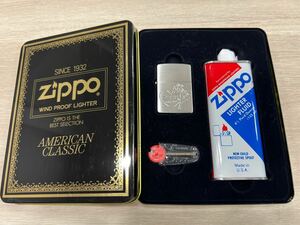 \ 1スタ 【希少品】ZIPPO オイルライター American Classic アメリカン クラシック シリーズ　石・オイル付 コレクション ギフト セット