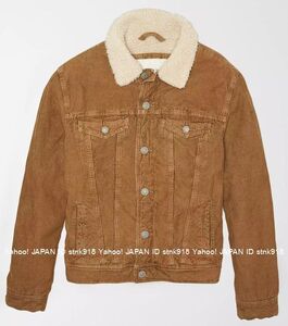 〓ラスト!! アメリカンイーグル/US XL/AE コーデュロイ Trucker Jacket/Tan