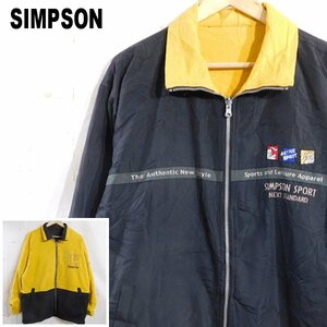 シンプソンSIMPSON■リバーシブル ジップジャケット ポリエステル×フリース■L■ブラック/イエロー×ブラック　ジャンパー　※2o31045