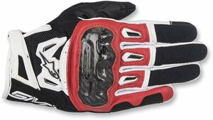 3XLサイズ - ブラック/レッド/ホワイト - ALPINESTARS アルパインスターズ SMX-2 Air Carbon V2 レザー グローブ