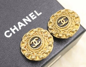 【ト長】CHANEL シャネル イヤリング ココマーク ヴィンテージ ゴールドカラー レディース アクセサリー ラウンド 箱付き IR590IOB01