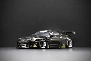 TIME MODEL [KaiZ] 1/64 LB☆WORKS R35 GT-R Type 1.0 “Gloss Black” (改) 深リム ローダウン 改造 カスタム品　