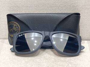 M6067【綺麗品】Ray‐ban レイバン サングラス RB4165 JUSTIN 622/6G 54□16 3N ケース付き ブラック 黒