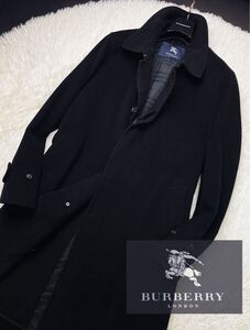 f49 超美品【完全頂点!!カシミヤ使用!!】定価25万●BURBERRY LONDON●柔らかな羊毛ウールチェスターコート バーバリーコート メンズL 