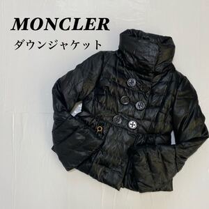 MONCLER モンクレール　シンプル　ショート丈　ダウンジャケット　黒　ブラック ジャケット アウター ダウン トップス