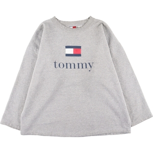 古着 90年代 トミーヒルフィガー TOMMY HILFIGER ロゴスウェットシャツ トレーナー レディースXL ヴィンテージ /eaa389748 【SS2409_30%】