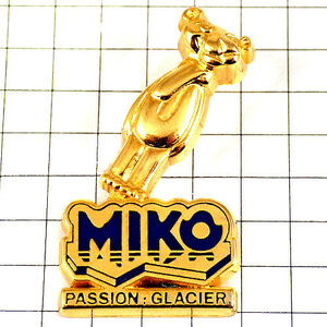 ピンバッジ・ピンクパンサー金色 MIKO ALGIDA◆フランス限定ピンズ◆レアなヴィンテージものピンバッチ