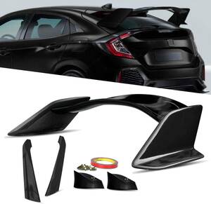 【あなたのシビックをさらにスポーティに！】ホンダ シビック ( FK7 / FK8 / タイプR) 用リアウィング リアスポイラー (ブラック) 