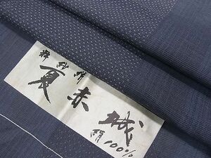 平和屋1■夏物　紗紬　夏赤城　粋紗絣　反端付き　逸品　CAAE0125ua