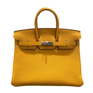 エルメス HERMES バーキン25 B刻印 ジョーヌアンブル　シルバー金具 トゴ ハンドバッグ レディース 中古