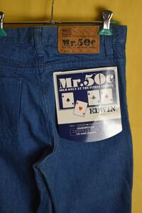 EDWIN Mr.50c ジーンズ　フラッシャー付き　デッドストック　フレアパンツ　デニム　ブーツカット