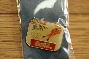 ★長野オリンピック　1998　ピンバッジ　公式ライセンス商品　スピードスケート　コカ・コーラ　未開封♪