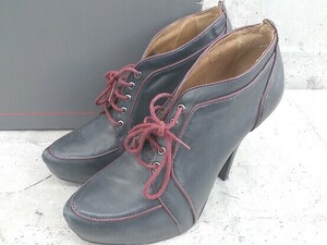 ◇ carrano ブーティ USA6 EUR37 ブラック レッド *