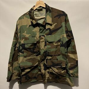 デッドストック 米軍 実物 BDU ジャケット ウッドランド M-XXS リップストップ カモ コンバットシャツ 迷彩