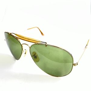 ◯ Ray-Ban レイバン サングラス ティアドロップ クラシックメタル 80s-90s USA製 グリーン ゴールド