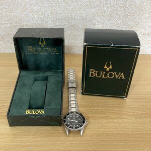 BULOVA ブローバ AUTOMATIC PROFESSIONAL 93201 デイト表示 純正ベルト AT 自動巻 メンズ 腕時計 稼動品 元箱付き 6 ホ 248