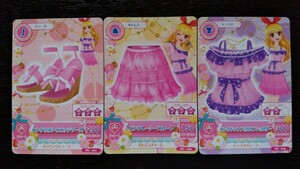 アイカツ★PCピンクドットフリルオフショルダー他3枚セット★