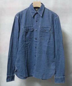 RRL ダブルアールエル インディゴ ワーク シャツ XS