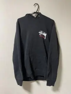 stussy ワンポイント パーカー ブラック