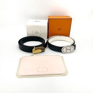 【1円〜】エルメス HERMES ディオール DIOR 等 エヴリン Hベルト ポーチ ハイブランド 小物 4点セット 