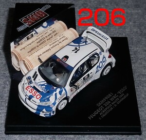 SKM99081 1/43 プジョー206 ESSO 15号 デルクール 1999 アクロポリス WRC PEUGEOT