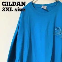 GILDAN ギルダン 半袖 Tシャツ 水色 2XLサイズ ＵＳＡ　古着