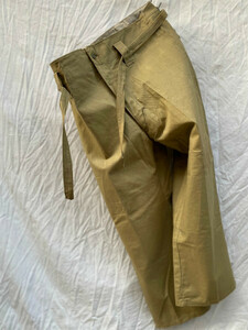 貴重な一枚 DEADSTOCK 戦中 WWⅡ 国民服 センタープレスパンツ TROUSERS 陶器ボタン ジャパンヴィンテージ JAPAN VINTAGE 30s40s 戦争資料