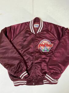 ★phillies フィリーズ スタジャン ジャケット chalk Line チョークライン USA製 90s メジャーリーグ MLB アメリカ ベースボール★