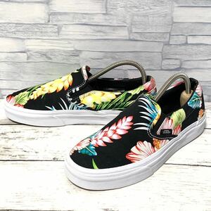 R5769bh【VANS バンズ】ヴァンズ 23㎝ スリッポン マルチカラー レディース トロピカル柄 ボタニカル柄 総柄 オーセンティック 靴