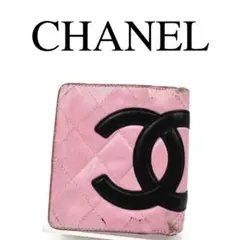 CHANEL シャネル 折り財布 カンボン ココマーク キルティング レザー