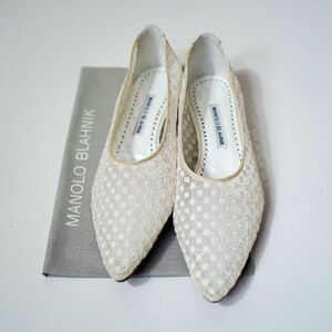 MANOLO BLAHNIK マノロブラニク レース パンプス 未使用 38