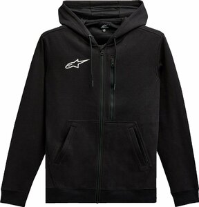 Lサイズ - ブラック - ALPINESTARS アルパインスターズ アシンメトリカル ジップアップ フーディー/パーカー