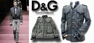 ★DOLCE&GABBANA★ドルガバ D&G ナポレオンハーフコート46★グレーベース紺鼠【本物保証】イタカジ★芸能人御用達★ハイファッション★