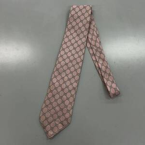 GUCCI グッチ 総柄 ネクタイ イタリア製 シルクnecktie 襟締 えりじめ ハイブランド メンズ 紳士 a104