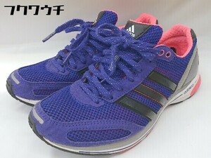 ◇ adidas アディダス G95137 adizero Japan 2 W メッシュ スニーカー シューズ サイズ23cm パープル系 ピンク レディース