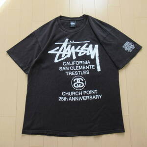 ★即決送込★希少非売品 M STUSSY ステューシー 2012 25th オールド T-shirt Tee Tシャツ 半袖 old oldstussy l xl 黒 ニュービンテージ