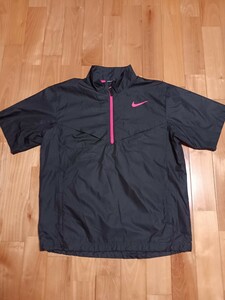 NIKE GOLF ナイキ ゴルフ 半袖ナイロンジャケット XL ブラック