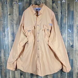 コロンビア Columbia PFG 長袖 フィッシングシャツ XXL オレンジ系 アメリカ輸入/ビンテージ/ビックサイズ/古着/古着卸